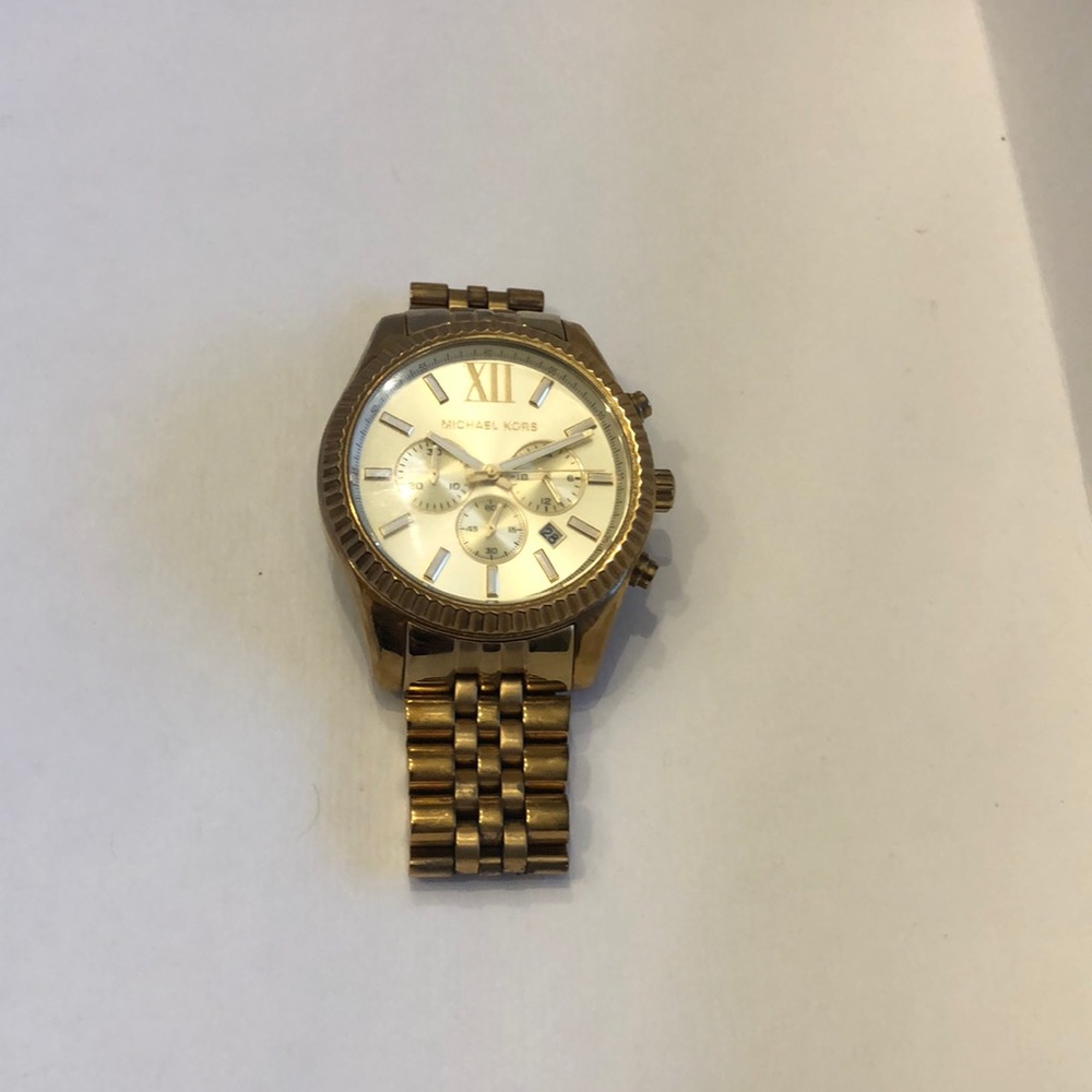 Michael Kors large face women’s gold watch